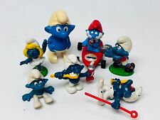 Vintage Smurfs Figures lot Set of 7 Character Toys with Smurfette & Papa BIN 13