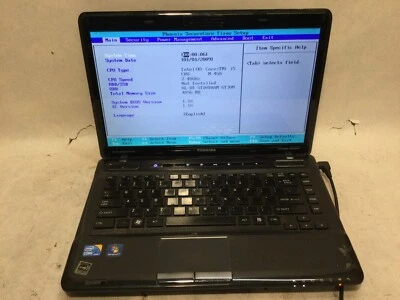 Toshiba Satellite M640 14” / Intel Core i5 M450 @ 2.40GHz / (MISSING PARTS!) -MR - Image 1 of 4