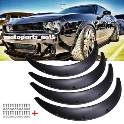 4x Para Dodge Challenger SRT Hellcat RT SXT Guardabarros Llamaradas Flexible Cuerpo Ancho 4.5" Foto 1 de 4