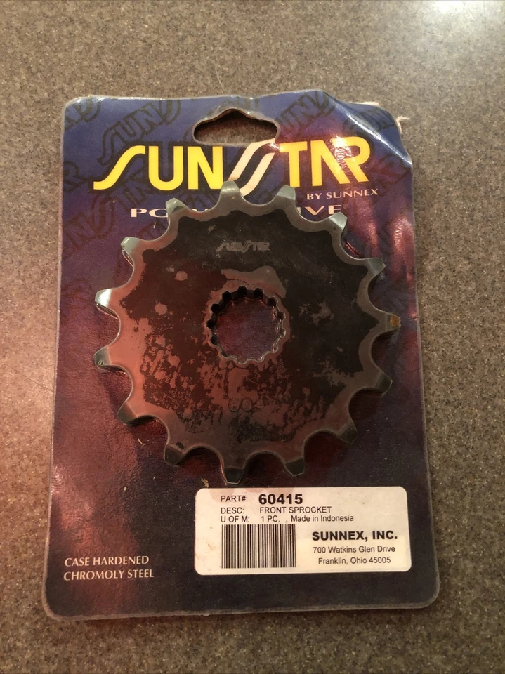 NUEVO PIÑÓN DELANTERO KAWASAKI KZ650 CSR KZ750 ZX750 SUZUKI GS750 SUNSTAR 15T  Foto 1 de 4