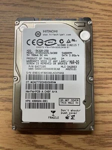 Hitachi 250GB HTS543225L9A300 5400RPM SATA 2.5" Laptop HDD - Picture 1 of 2