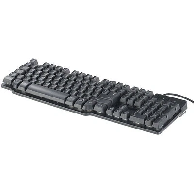 GeneralKeys Halbmechanische USB-Gaming-Tastatur, 7-farbig beleuchtet, wasserfest - Bild 1 von 4