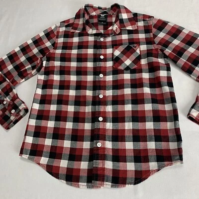 Shaun White boys button Down Shirt Size M 6-7 red plaid long sleeve collared top - Image 1 of 4