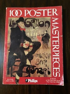 Vintage 1981 May Phillips NY 100 Poster Masterpieces Auction Catalog - Picture 1 of 10