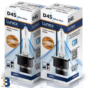 2 x D4S LUNEX XENON Genuine Headlight Bulbs P32d-5 Original 35W Ultra Blue 6000K - Picture 1 of 1