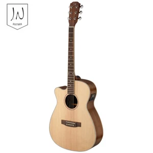 J.N Guitars Asyla Left Hand Auditorium Cutaway Acoustic Electric Guitar Natural - Picture 1 of 5