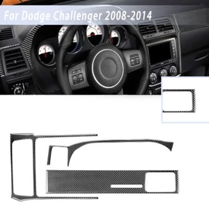 Auto Carbon Fiber Center Dashboard Panel Cover Trim For Dodge Challenger 08-2014 - Foto 1 di 12
