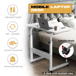 Mobile Laptop Desk Computer Table Stand Adjustable Bed Bedside Portable Study - Picture 1 of 16