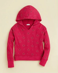 Splendid Girls' Snowflake Print Thermal Hoodie - Sizes 4-6X~NWT~Org. $48~Pink - Picture 1 of 1