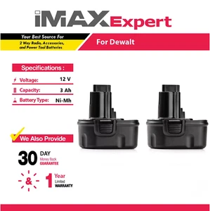 2x 12V 3Ah NiMh Batería para DeWalt DW9072 DW9071 DC9071 DE9037 DE9071 - Imagen 1 de 8