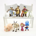Masha And The Bear Masha Bear 10 PCS Action Figures Toy Dolls Gift Cake Topper