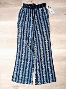 REWASH Marke Neu mit Etikett Blues Traveler Relaxed Jogginghose marineblau weiß Leinen Viskose Gr. S - Bild 1 von 7