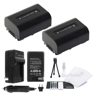 2x NP-FV30 Battery + Charger+BONUS for Sony HDR-CX110 CX130 CX350 CX550V CX760V - Picture 1 of 4
