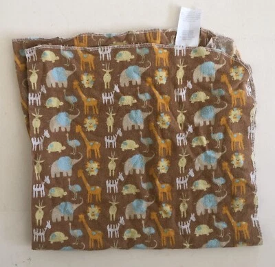 Тонкое легкое детское одеяло Bean Sprout Zoo Animals Design — 24 x 27 дюймов быстрая доставка - Изображение 1 из 3