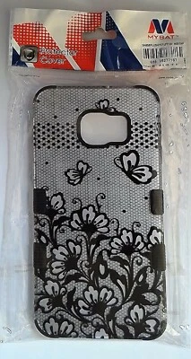 Funda Híbrida MYBAT (Diseño Gris/Negro) - Samsung Galaxy S6 Edge Plus Foto 1 de 2