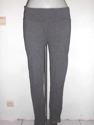 LEGGING GROSSESSE QUEEN MUM GRIS LARGE BANDE AU VENTRE 94% VISCOSE T:S/M - Photo 1/2