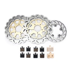 For Suzuki 2 Front 1 Rear Brake Rotors Discs Pads GSX-R 1000 GSXR 1000 2003 03 - Picture 1 of 12