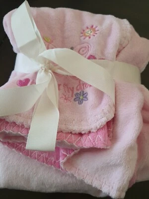 Koala Baby NEW Pink Butterfly Dreams Baby Blanket Cotton 40"30" BABIES R US 2010 - Image 1 of 4
