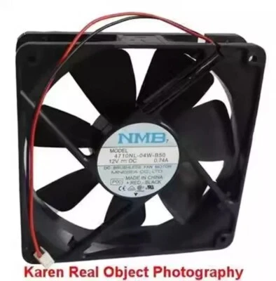 1pc For NMB 4710NL-04W-B50 12V 0.74A 12CM 12025 2-wire Double Ball Cooling Fan - Image 1 of 2