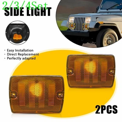 2/3Set Turn Signal Parking Lamp Housings 56001378 For Jeep Wrangler YJ 1987-95 - Image 1 of 4