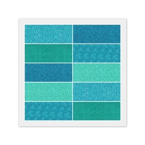 Charm Pack - 40) Cuadrados 5" x 5" AZUL TURQUESA VERDE AZULADO, 100% Tela Algodón - Imagen 1 de 6