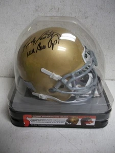 Rudy Ruettiger Notre Dame Signed Mini Helmet - Picture 1 of 6