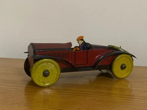 Marx Tin Toy Racer Vintage Wind up Coupe Race Car NA27 - Picture 1 of 9