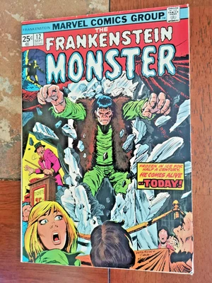Frankenstein Monster #12 Marvel 1974 High Grade VF+ cheap combined shipping - Image 1 of 2