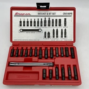 Snap-On CRA180PB OffSet Driver 20-Piece Ratchet 1/4-5/16 Pozidriv Phillips Flat - Picture 1 of 7