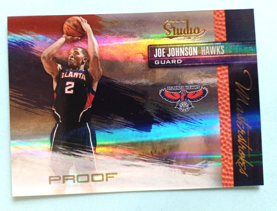 2009-10 PANINI STUDIO JOE JOHNSON #8 MASTERSTROKES PROOF #/199 ATLANTA HAWKS - Image 1 of 2