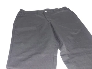 Red Kap Mens Chef Cook Pants 44X32 Heavy Duty Uniform Cotton Blend Elastic BLACK - Picture 1 of 6