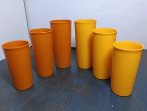 2 Sets Of Vintage Tupperware Nesting  Tumblers - 6 Total - Orange & Yellow - Picture 1 of 14