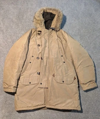 Chaqueta polar dorada Spiewak para hombre 44 alta N-3B parka snorkel militar años 60 70  Foto 1 de 4