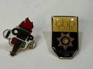 1984 California Highway Patrol Olympic Police Pins - 2 Pins - Bild 1 von 5