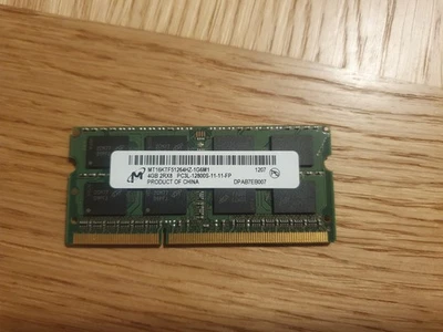 4GB MICRON 2RX8 PC3-12800S-11-11-FP 1600MHZ DDR3 LAPTOP MEMORY - TESTED - Image 1 of 2