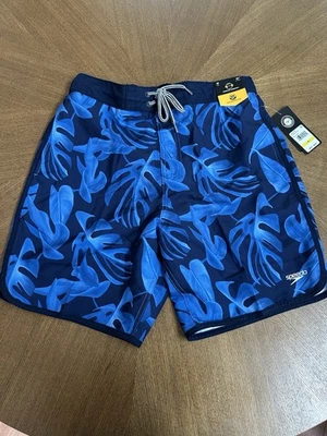 NUEVO Hombre Speedo Hawaiano Floral Bañador Boardshorts UPF 50+ Azul Talla M Foto 1 de 4