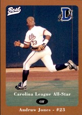 1996 Durham Bulls Brown Best #2 Andruw Jones Curacao Netherlands Antilles Card