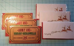 Blue Ink Studios: 6 New Money Holder Christmas Cards In 2 Different Designs, NEW - Picture 1 of 12