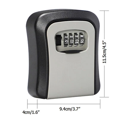 4 Digit Key Safe Lock Box Combination Wall Mount Security Storage Case Organizer - Image 1 of 4