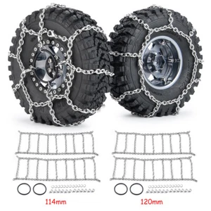 Cadena de nieve de metal cadenas antideslizantes 114/120 mm para coche de radiocontrol 1/10 TRX4 axial SCX10 D90 - Imagen 1 de 22