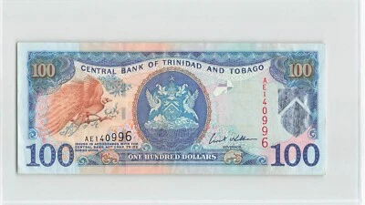 TRINIDAD & TOBAGO 100 Dollars 2002, P-45, AE140996 Crisp Circulated. Williams H2 - Image 1 of 2