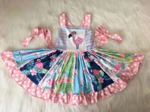 Flamingo Tank Twirly Girl Dress - Picture 1 of 1