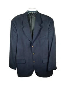 Brandini Le Collezioni Sport Coat Mens 44T Blue Faux Suede Blazer *Photos* - Picture 1 of 15