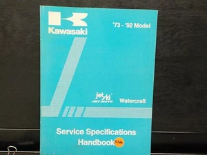 KAWASAKI 1972-1992 WATERCRAFT SERVICE SPECIFICATIONS HANDBOOK MANUAL  (K366)    - Picture 1 of 2