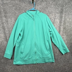Talbots  Womans Jacket Size 1X Green Sweatshirt Athletic Running Outdoors - Picture 1 of 11
