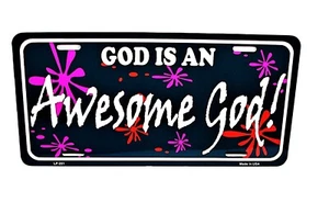 AWESOME GOD CHRISTIAN RELIGIOUS JESUS SPIRITUAL METAL CAR LICENSE PLATE AUTO TAG - Picture 1 of 15