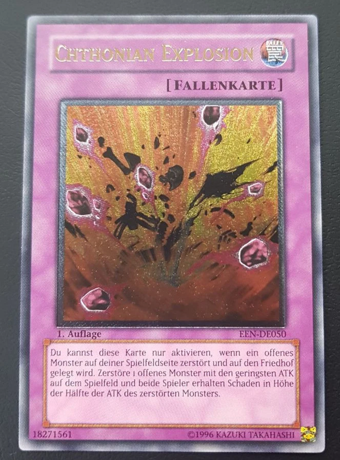 Yugioh, Chthonian Explosion, EEN-DE050, 1. Auflage, Near Mint - Bild 1 von 1