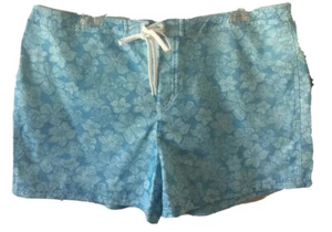 TEK GEAR 430 Pool Shorts Misses Size 18 Floral Blue NWT - Picture 1 of 6