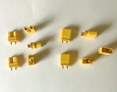 10pcs 5 Pairs AMASS XT30U High Current Gold Male Plug Socket For Lipo Battery - Image 1 of 3