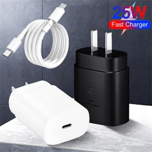 25W Type-C USB-C Super Fast Wall Charger+3/6FT Cable For Samsung Galaxy S20 S21 - Picture 1 of 26